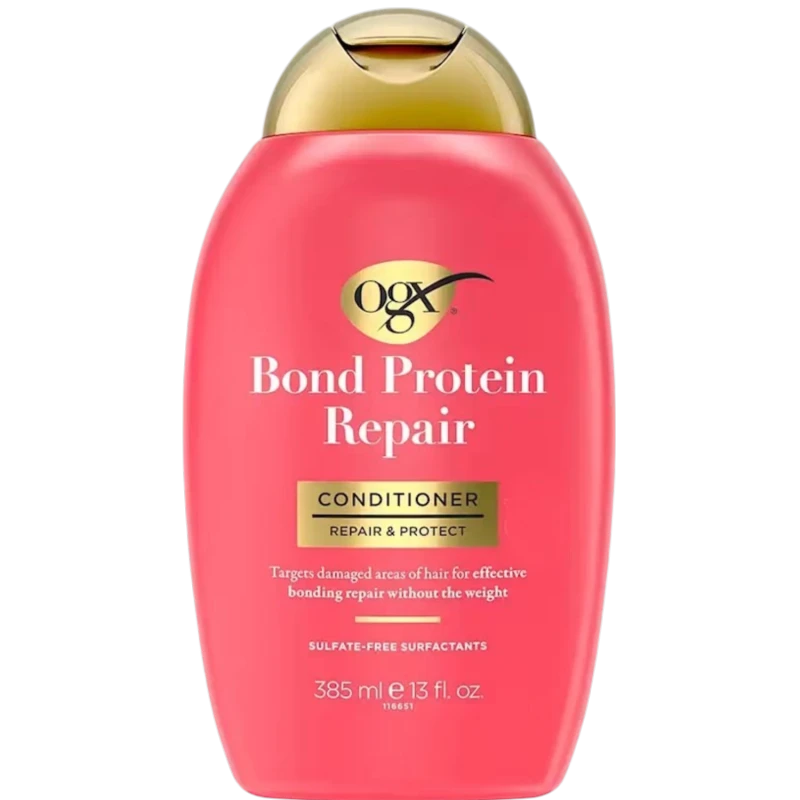 OGX Bond Protein Repair, odżywka do włosów, 385 ml - Lekka odżywka proteinowa do pielęgnacji suchych i zniszczonych włosów