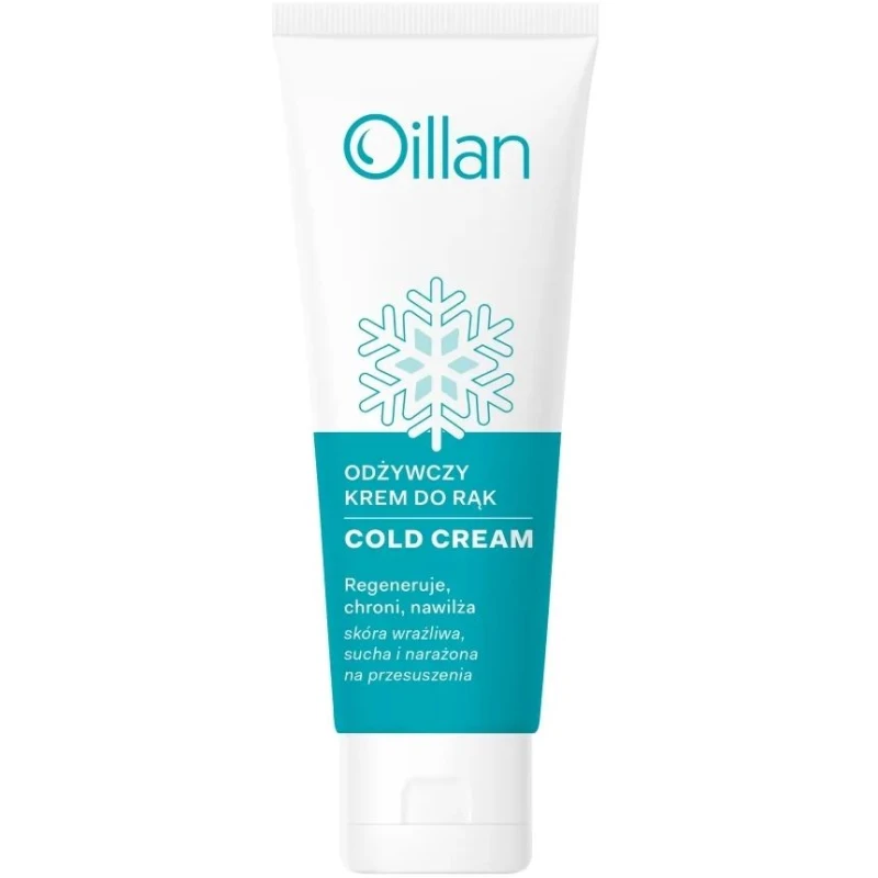 Oillan Cold Cream Krem do rąk odżywczy, 50 ml - Który zapewnia pielęgnację dla suchej, wrażliwej i narażonej na przesuszenie skóry dłoni