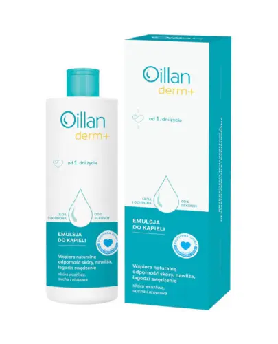 Oillan Derm+ Emulsja do kąpieli, 200 ml - Ochrona i nawilżenie podczas kąpieli