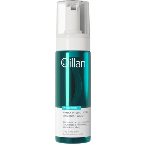 Oillan Hydrating Prebiotyczna pianka do mycia twarzy, 150 ml - Delikatne oczyszczanie i głębokie nawilżenie skóry
