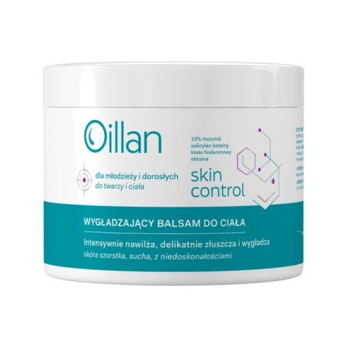 Oillan Skin Control Wygładzający balsam nawilżający do ciała i twarzy, 500 ml - Intensywna pielęgnacja skóry suchej i z niedoskonałościami