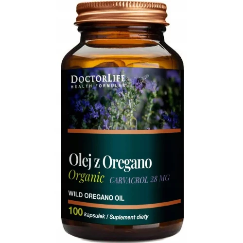 Doctor Life Olej z Dzikiego Oregano, 100 kapsułek - Standaryzowany ekstrakt bogaty w karwakrol