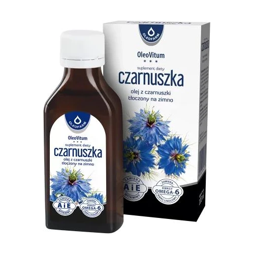 OleoVitum Olej z czarnuszki, 100 ml - Tłoczony na zimno, bogaty w kwasy tłuszczowe Omega-6