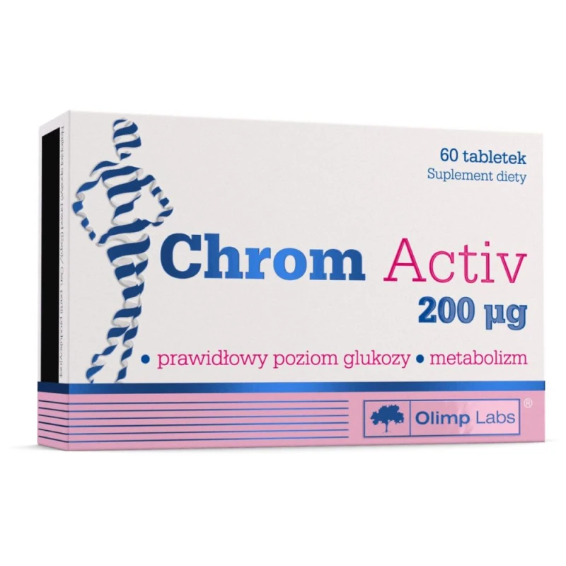 Olimp Chrom Activ, 60 tabletek - Z chromem, który spomaga utrzymanie prawidłowego poziomu glukozy we krwi