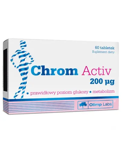 Olimp Chrom Activ, 60 tabletek - Z chromem, który spomaga utrzymanie prawidłowego poziomu glukozy we krwi