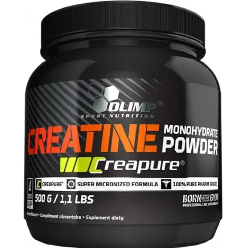 Olimp Creatine Monohydrate Powder Creapure, 500 g - Dla osób aktywnych w przypadku treningów siłowo-wytrzymałościowych