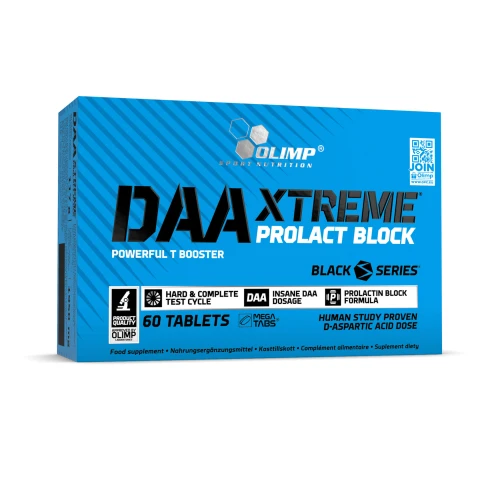 Olimp DAA Xtreme Prolact-Block, 60 tabletek - Kapsułki z kwasem D-asparaginowym, cynkiem i witaminami