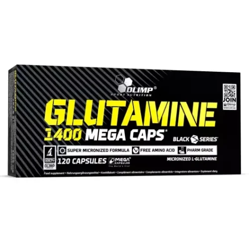 Olimp Glutamine 1400 Mega Caps, 120 kapsułek - Zawiera mikronizowaną glutaminę