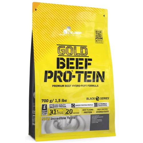 Olimp Gold Beef Pro-Tein, Cookies Cream, 700 g - Białkowy koncentrat w proszku o bogatym profilu aminokwasowym, bez cukru