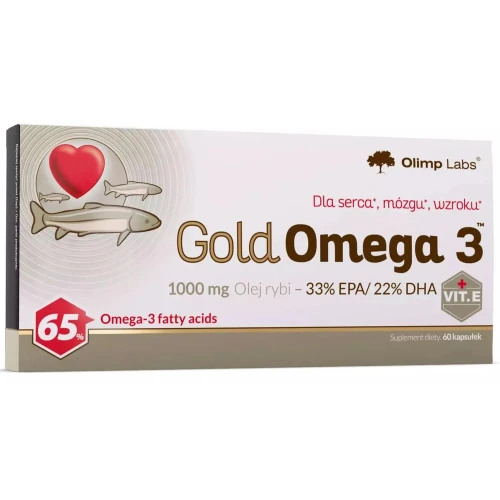 Olimp Gold Omega 3 1000 mg, 60 kapsułek  - Wspomagają prawidłowe funkcjonowanie serca