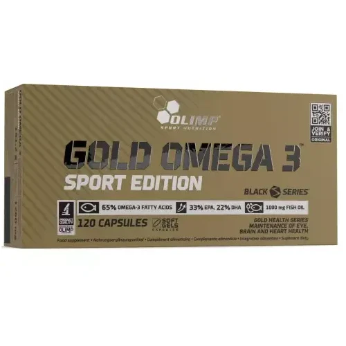 Olimp Gold Omega 3 Sport Edition, 120 kapsułek - Z kwasami tłuszczowymi z rodziny Omega 3