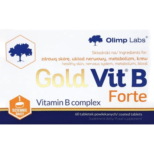 Olimp Gold-Vit B Forte, 60 tabletek powlekanych - Z kompleksem witamin z grupy B