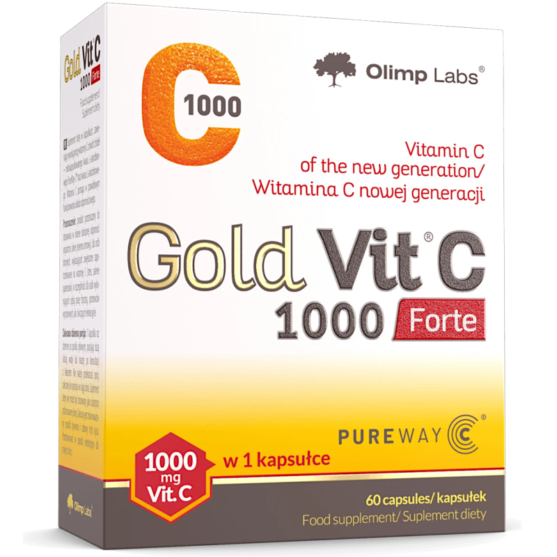 Olimp Gold-Vit C 1000 Forte, 60 kapsułek - Z witaminą C, które pomagają w utrzymaniu prawidłowej odporności