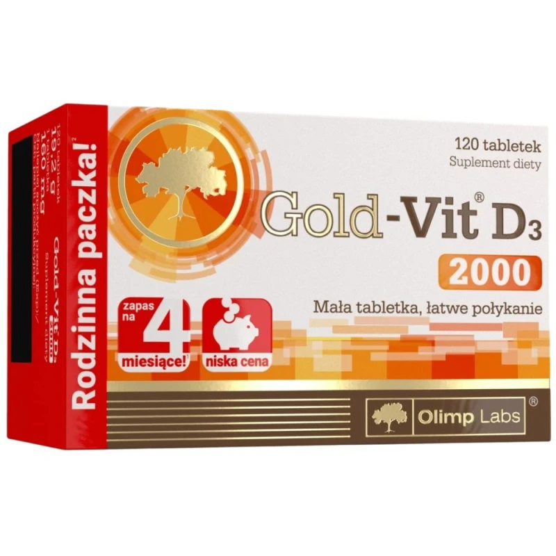 Olimp Gold-Vit D3 2000, 120 tabletek - Witamina D w tabletkach