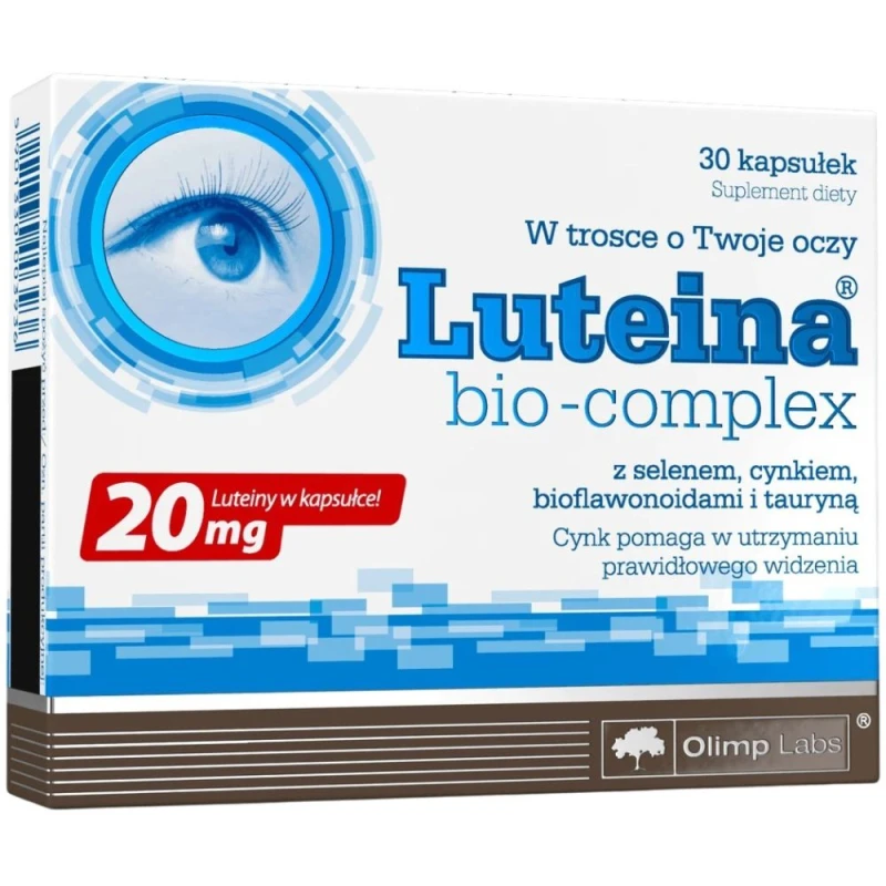 Olimp Luteina Bio-Complex, 30 kapsułek - Z luteiną oraz tauryną, bioflawonoidami cytrusowymi, selenem i witaminy C