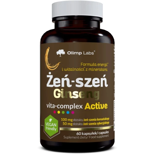 Olimp Żeń-Szeń Vita-Complex Active, 60 kapsułek - Żeń-szeń z witaminami