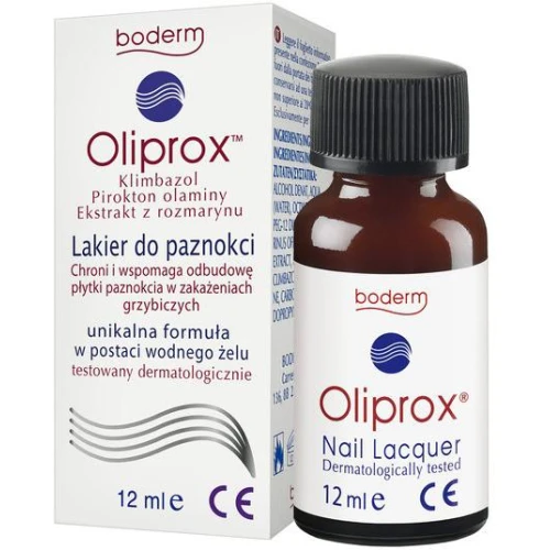 Oliprox lakier do paznokci, 12 ml - Dermatologiczny lakier do paznokci, wspomaga leczenie grzybicy paznokci