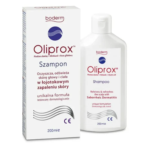 Oliprox Szampon do włosów, 200 ml - Wyrób medyczny na ŁZS, łupież i grzybicę skóry głowy