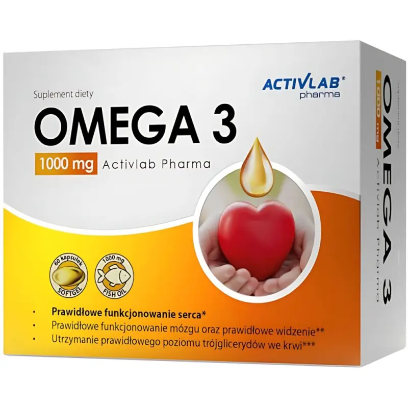 Activlab Pharma Omega 3 1000 mg, 60 kapsułek - Suplement diety z olejem rybim
