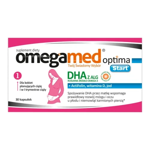 Omegamed Optima Start, 30 kapsułek - Skład dopasowany do potrzeb płodu i niemowlęcia