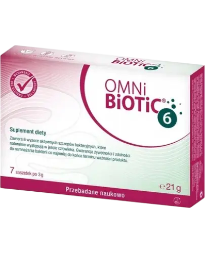 Omni Biotic 6, 7 saszetek - 3 miliardy bakterii probiotycznych w 1 saszetce