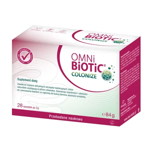 Omni Biotic Colonize, 28 saszetek - Wspiera mikroflorę jelit przed i w trakcie kolonoskopii