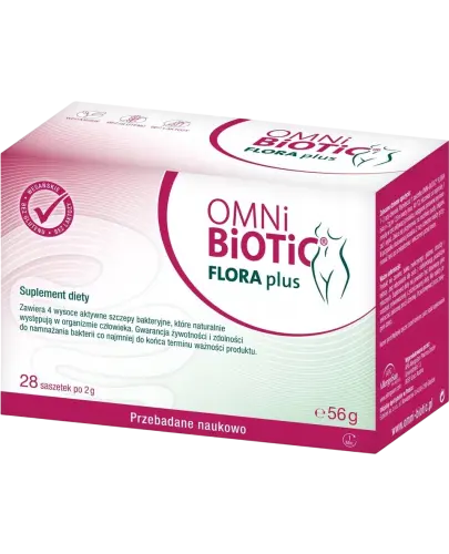 Omni Biotic Flora Plus, 28 saszetek - Probiotyk dla kobiet