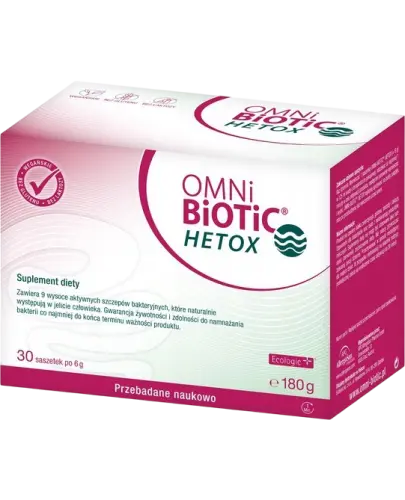 Omni Biotic Hetox, 30 saszetek - Zawiera starannie dobrane szczepy bakterii probiotycznych