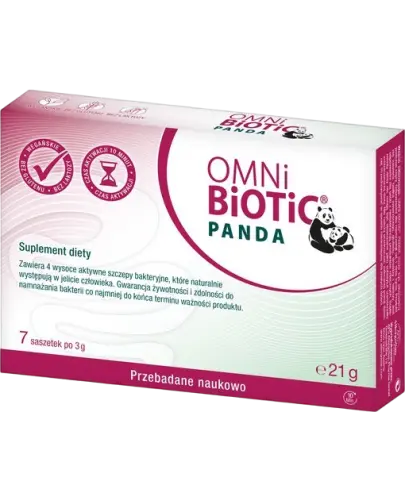 Omni Biotic Panda, 7 saszetek - Suplement diety dla kobiet w ciąży i niemowląt