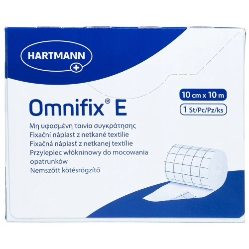 Omnifix E plaster elastyczny z włókniny, 10 cm x 10 m - Przylepiec z włókniny do mocowania całej powierzchni opatrunku