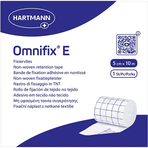 Omnifix E przylepiec z włókniny 5 cm x 10 m, 1 sztuka - Do umocowania i pokrywania całej powierzchni opatrunku