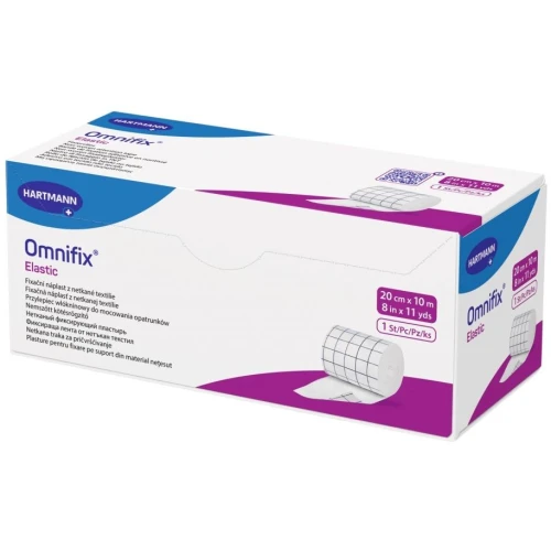 Omnifix Elastic Przylepiec z włókniny 20 cm x 10 m, 1 sztuka - Do mocowania opatrunków i instrumentów medycznych