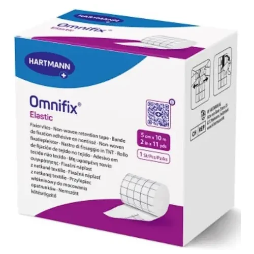 Omnifix Elastic, plaster elastyczny z włókniny, 5 cm x 10 m - Do mocowania całej powierzchni opatrunku