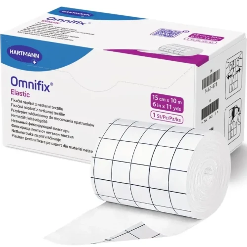 Omnifix Elastic, plaster elastyczny z włókniny, 15 cm x 10 m - Do mocowania całej powierzchni opatrunku