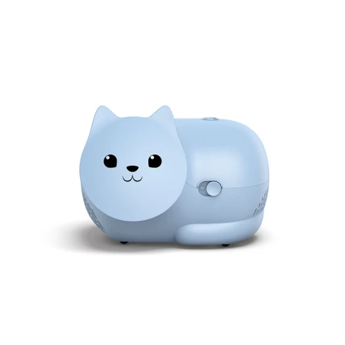 Omron Nami Cat NE-C303K-KDE Nebulizator kompresorowy, 1 sztuka - Nebulizator dla dzieci w kształcie kota z cichą pracą