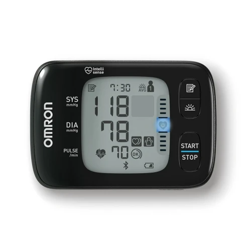 Omron RS7 Intelli IT HEM-6232T-E Ciśnieniomierz nadgarstkowy, 1 sztuka - Aparat do monitorowania ciśnienia z funkcją Bluetooth