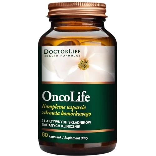 Doctor Life OncoLife, 60 kapsułek - Kompozycja ekstraktów roślinnych i grzybów witalnych bez glutenu i laktozy