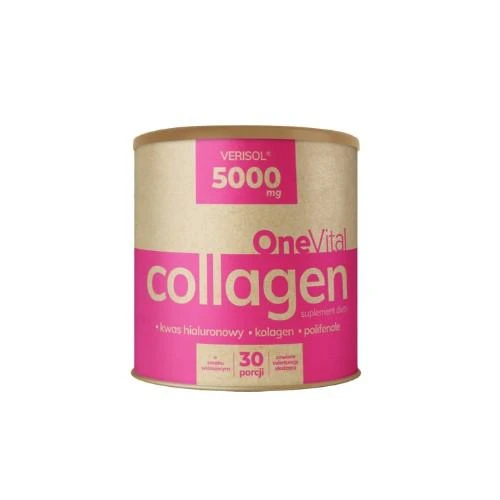 OneVital Collagen o smaku wiśniowym, 198 g - Kolagen do picia z dodatkiem witamin i minerałów