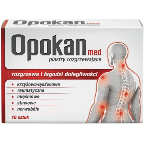 Opokan Med plastry rozgrzewające, 10 sztuk - Rozgrzewa i łagodzi dolegliwości