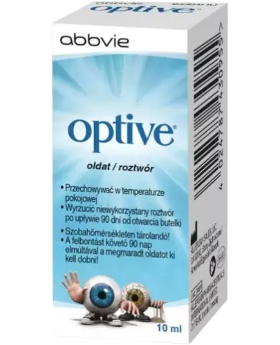 Optive krople do oczu, 10 ml - Z solą sodową karboksymetylocelulozy, która zmniejsza uczucie suchości oczu