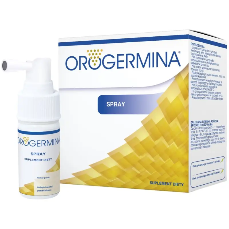 Orogermina spray, 1 opakowanie - Z żywymi kulturami bakterii oraz witaminami B6 i B12