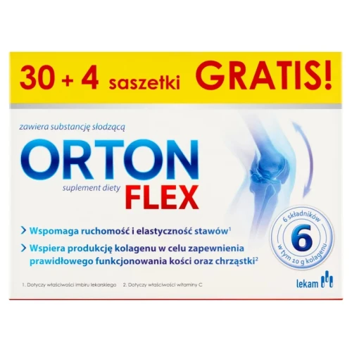 Orton Flex, 34 saszetki - Kompozycja składników wspierających stawy