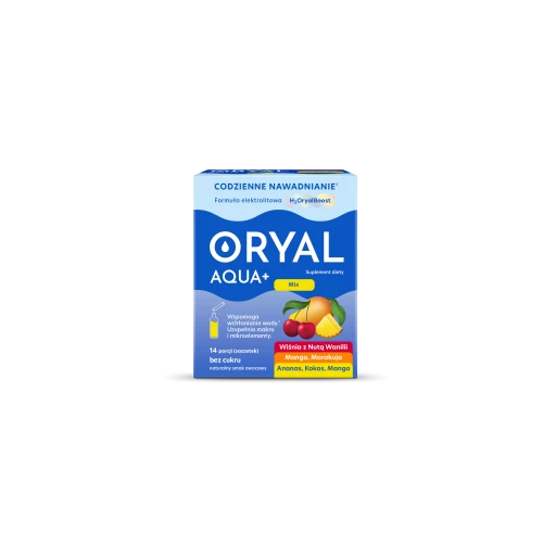 Oryal Aqua+ Mix, 14 saszetek - Ze składnikami uzupełniającymi makro i mikroelementy