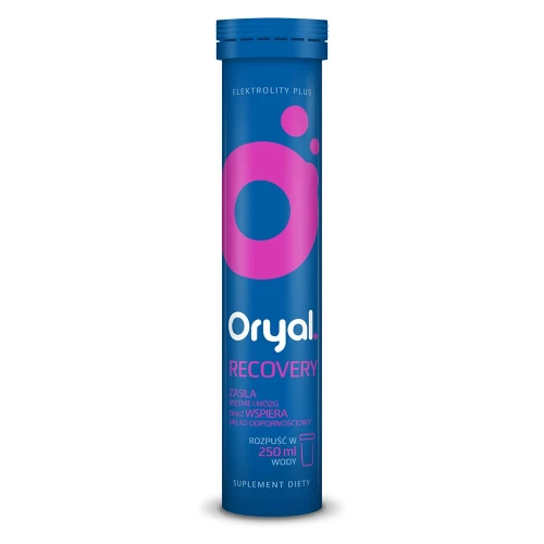 Oryal Recovery, 16 tabletek - Tabletki musujące o smaku owoców leśnych