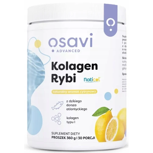 Osavi Kolagen Rybi Naturalny aromat cytrynowy, 360 g - Kolagen z witaminą C