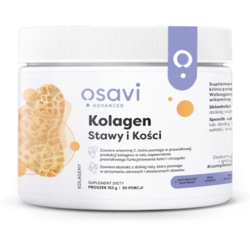 Osavi Kolagen Stawy i Kości, 153 g - Kolagen z witaminą C z dzikiej róży