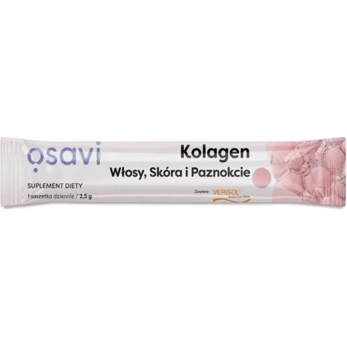 Osavi Kolagen Włosy, Skóra i Paznokcie Proszek, Naturalny, 2,5 g - Bioaktywne peptydy kolagenowe VERISOL