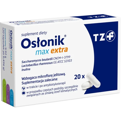 Osłonik Max Extra, 20 kapsułek - Probiotyk z inuliną