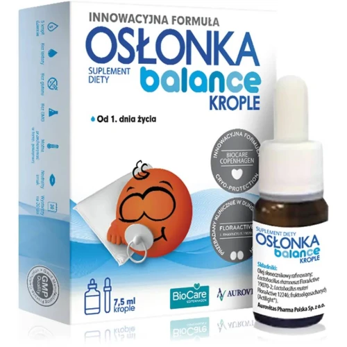 Osłonka Balance krople 7,5ml - Z bakteriami kwasu mlekowego i fruktooligosacharydami
