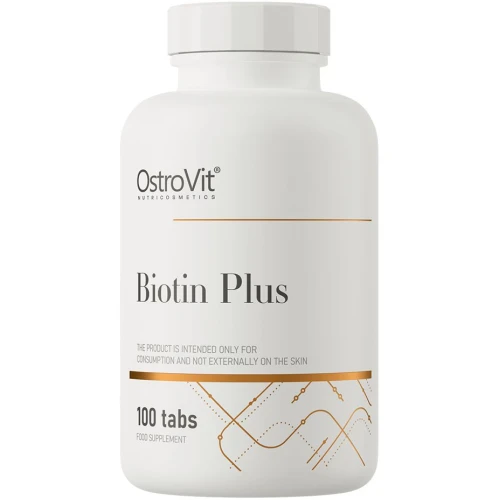 OstroVit Biotyna Plus, 100 tabletek - Biotyna, cynk, selen i kwas foliowy w tabletkach